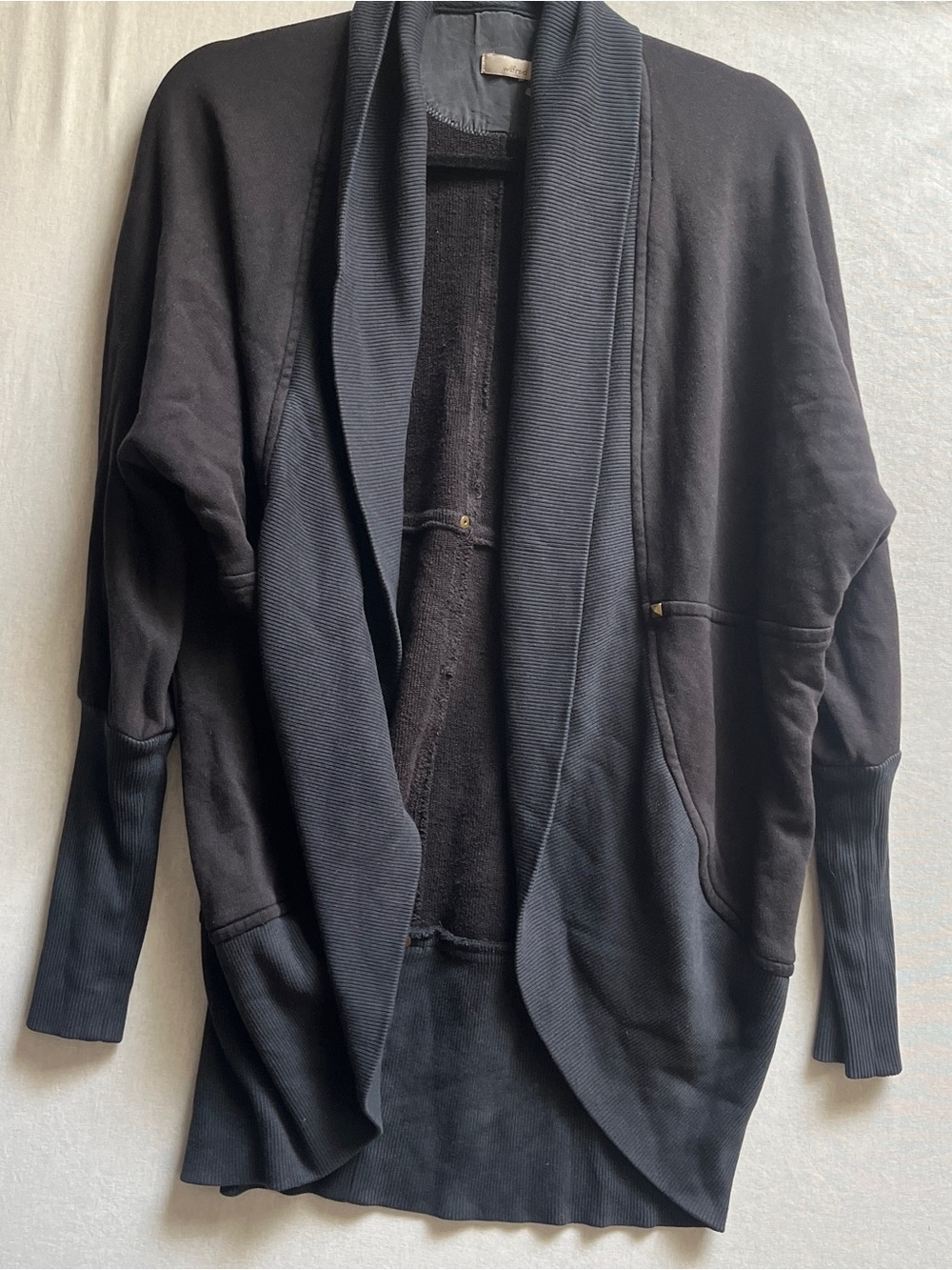 Aritzia Wilfred Diderot Open Front Cocoon Cardigan Black M